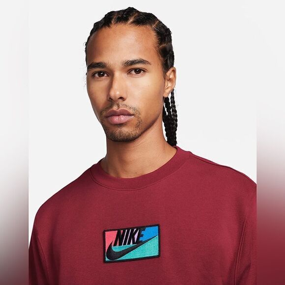 Nike NSW Club Crew Fleece Pullover Team Red - Picture 3 of 10